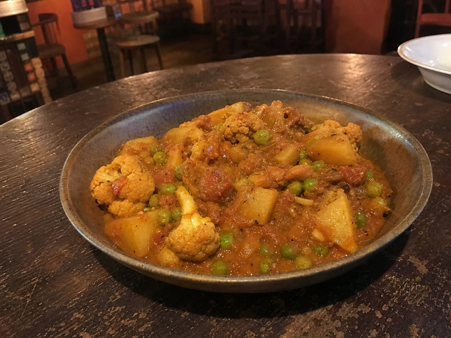 Aloo gobhi mattar with potato, cauliflower and peas
